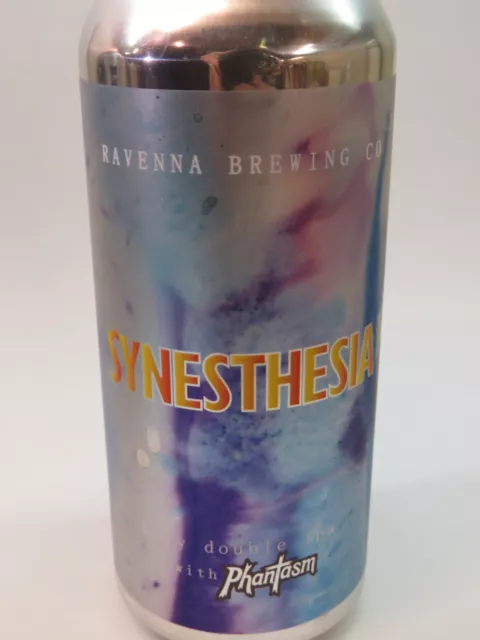 Craft BEER Empty Can ~ RAVENNA Brewing Synesthesia Hazy Double IPA ~ Seattle, WA