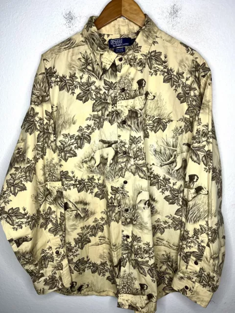 Polo Ralph Lauren X-Large Marlowe Duck Hunting Shirt XXL RRL VTG Dogs Sportsman Polo Ralph Lauren X-Large Marlowe Duck Hunting Shirt XXL RRL VTG Dogs Sportsman