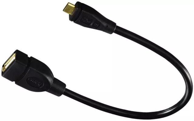 Hama USB-2.0-Adapterkabel,OTG,Micro-B-Stecker - A-Buchse,15 cm,Schwarz Originalv