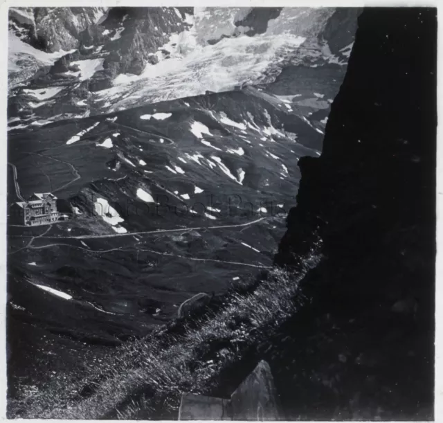 Suisse Alpes Montagne Photo G18 Plaque de verre Stereo Vintage