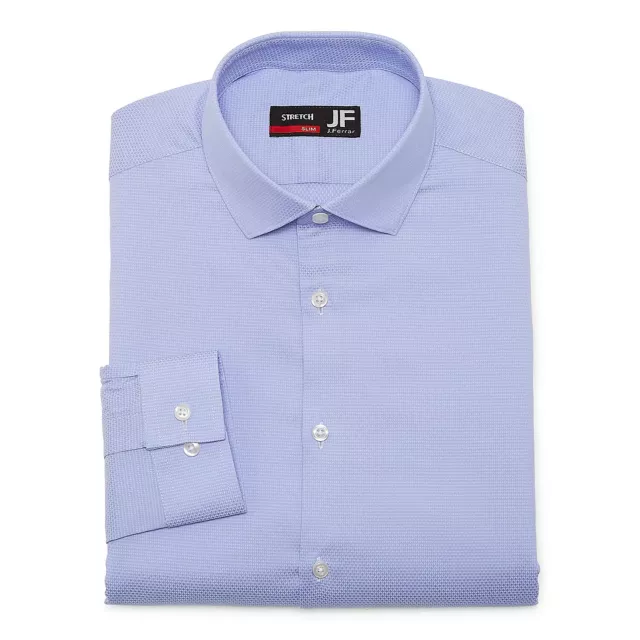 J. Ferrar DOBBY Men's Dress Shirt SLIM FIT S, M, L, XL, 2XL U PICK