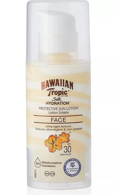 Hawaiian Tropic Silk Hydration Air Soft Face Protective Sun Lotion (SPF 30, 50ml