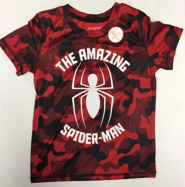 The Amazing Spider-Man Marvel Dri Fit  Red/Black Camo Boy's Graphic T-Shirt