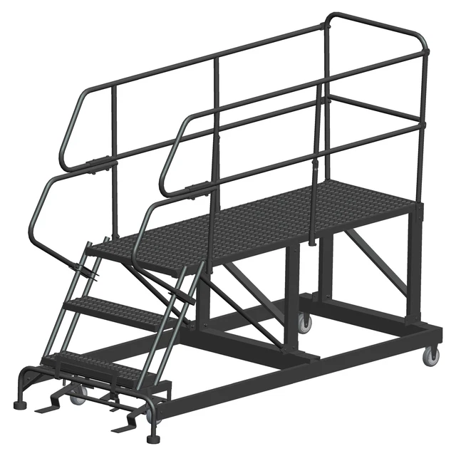 Ballymore Rolling Work Platform Overall Height 66 in Steps 3 Cap 800 lb