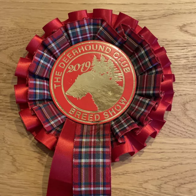 Genuine Original Scottish Deerhound Club Show Rosette 2019 3