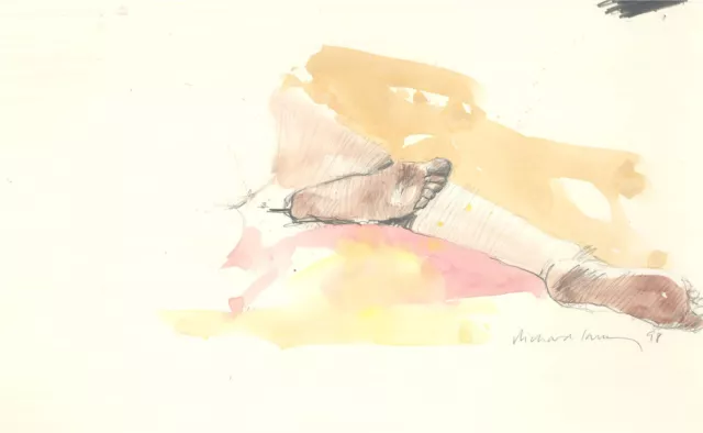 Richard J.S. Young - 20th Century Watercolour, Feet Study