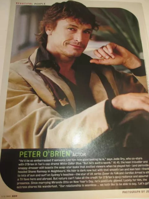 PETER O'BRIEN*Vintage 2003*1 Page Magazine Clipping*The Flying Doctors Actor*