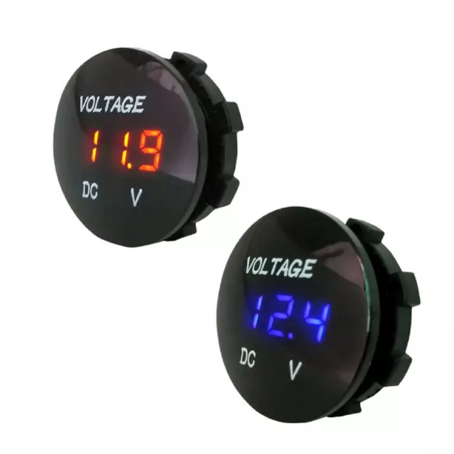 Car Motorcycle Voltmeter DC 12V-24V LED Panel Digital Voltage Volt Meter Display 2