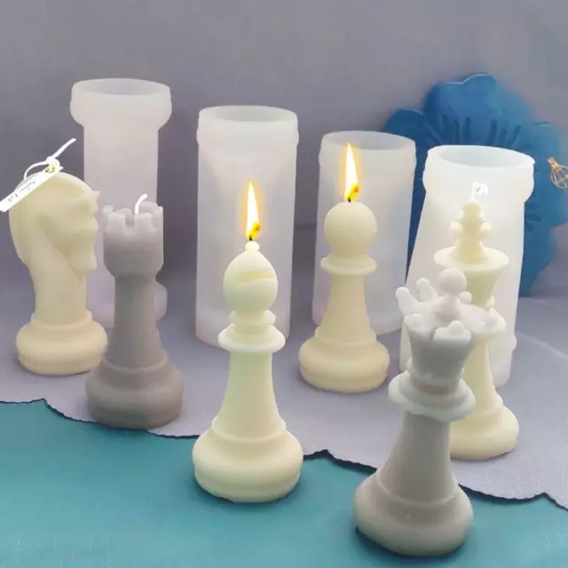 DIY Candle Handmake Crafts Making Chess Piece Mold Home Decor Candle Mould