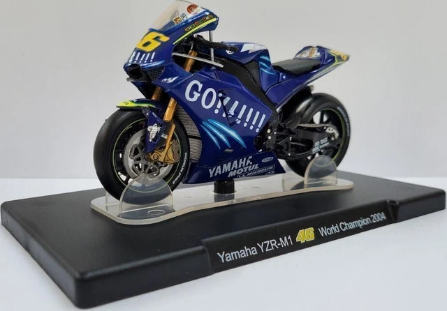 Atlas Edition 1:18 Modèle Moulé Moto Yamaha YZRM1 2004 Rossi Moto Gp NR012