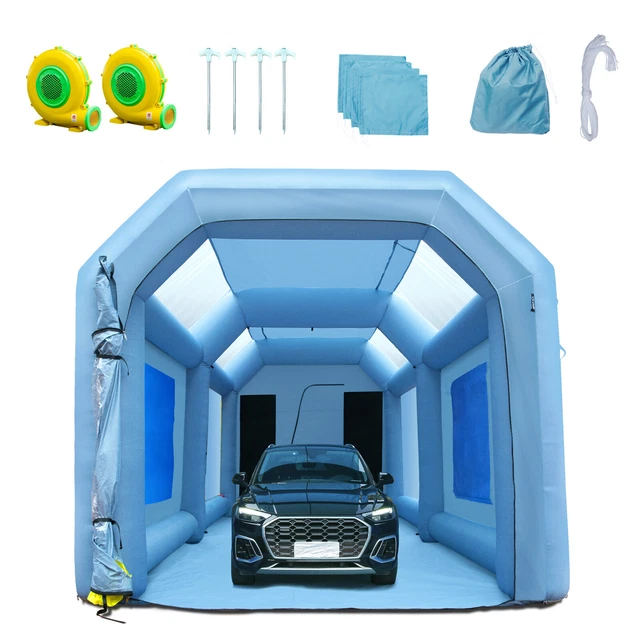 VEVOR INFLATABLE SPRAY Booth Car Paint Tent 20x10x8ft Filter System 2