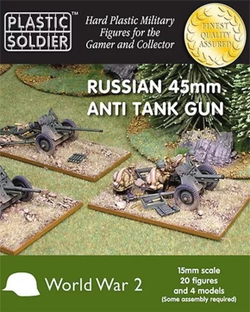 Russe 45MM Anti Tank Pistolet - PLASTIC SOLDIER COMPANY - 15MM - WW2