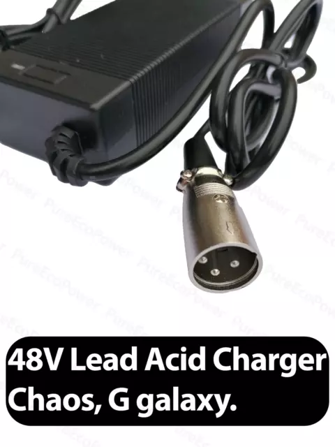 Electric Scooter 48V Lead Acid Charger for Chaos/G Galaxy/EvoMotion/Velocifero. 2