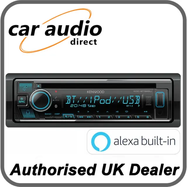 Kenwood KDC-BT665U - CD/MP3 Stereo with USB Bluetooth Tuner Alexa Ready