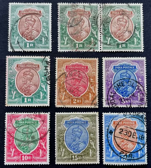 India Kgv 1911-1923 Sg 185-191 Used