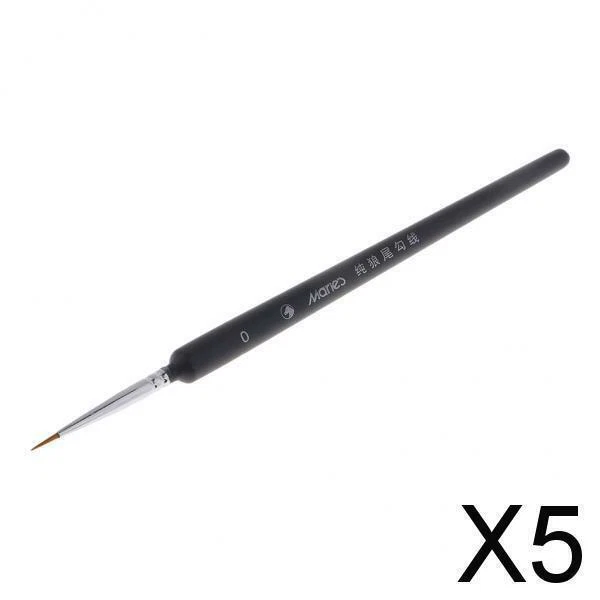5X Pennello a punta tonda Pennello per pittura acrilica ad acquerello per nail