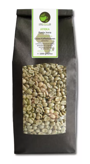 Rohkaffee - Grüner Kaffee Kenia Josra (grüne Kaffeebohnen 1000g)