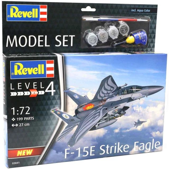REVELL F15E STRIKE Eagle Military Aircraft Model Kit 63841 and Paint