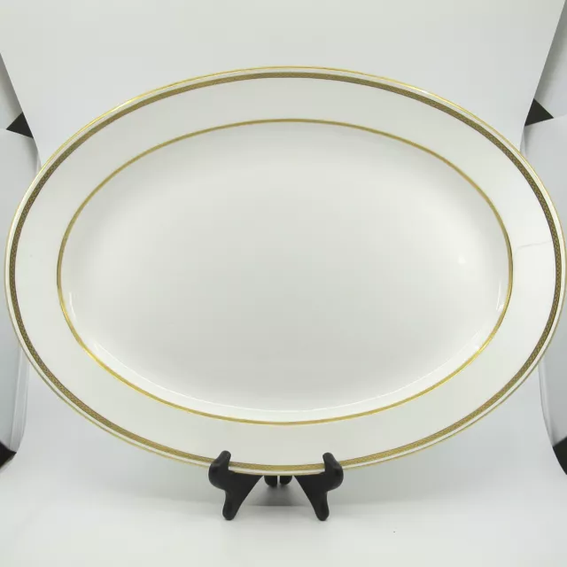 G8338 by MINTON for TIFFANY Gold Encrusted 19 3/4" LARGE Oval Serving Platter
