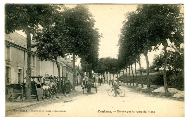 France Coulans - Entree par la Route du Mans uncommon view J. Bouveret postcard