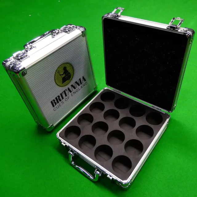 Britannia Aluminium Pool Ball Carry Case For 2" English Pool Balls