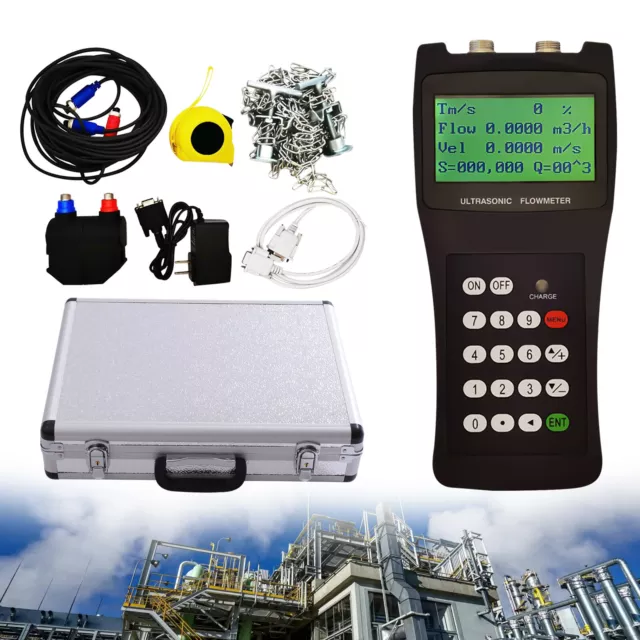Portable Ultrasonic  Liquid Flowmeter Pipeline Flow Meter TDS-100H DN50-700 NEW