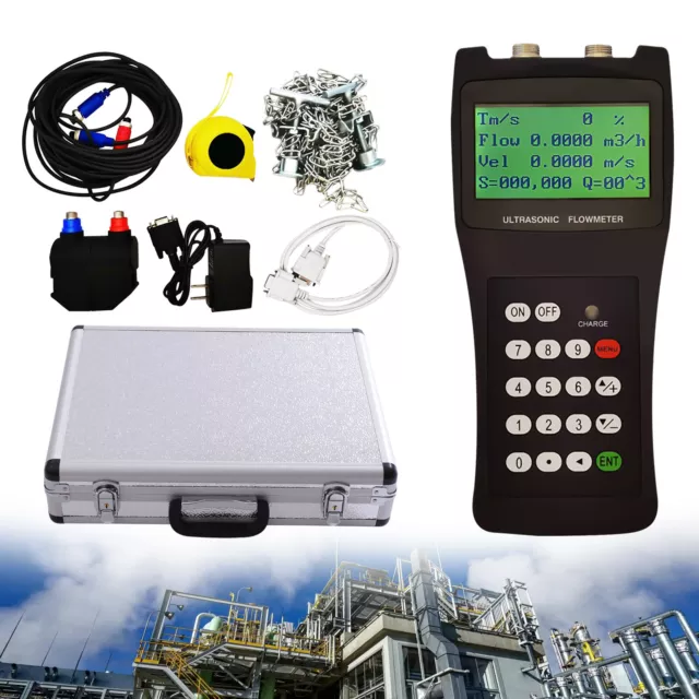 TDS-100H Digital Ultrasonic Liquid Flowmeter Handheld Flow Meter DN50-700 M2