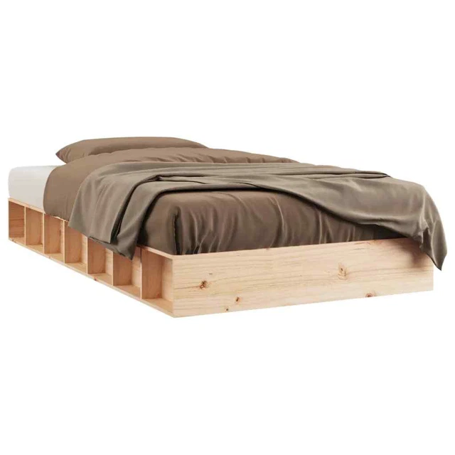 BED FRAME WITHOUT Mattress 135x190 cm Double Double Solid Wood £114.58