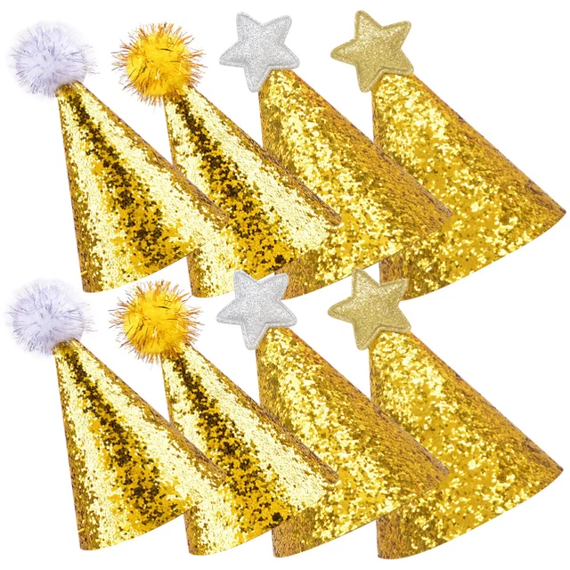 8 pz copricapi compleanno costume trucco bambino oggetti di scena cappello conico