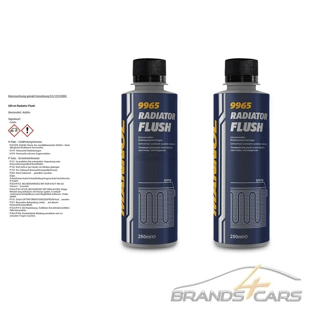 2x 250ml MANNOL RADIATORE FLUSH ADDITIVO SISTEMA FRIGORIFERO DETERGENTE PROTEZIONE FRIGORIFERO
