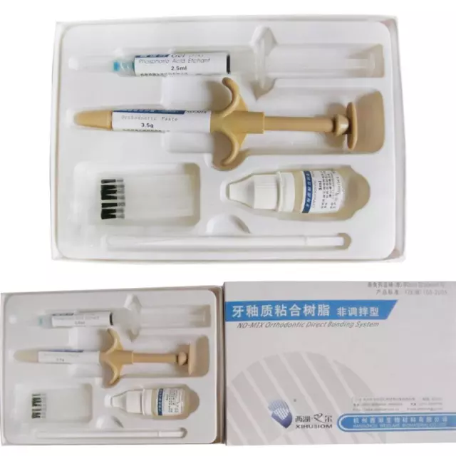 Dental Orthodontic Adhesive Harz Spritzen Paste Kit für Bracket Tool Bond D5F0