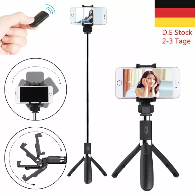 3in1 Bluetooth Selfie Stick Stange Stativ Monopod Smartphone Handy Halterung BE