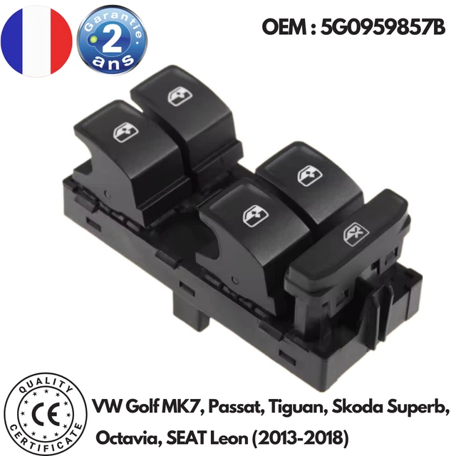 MangWany Interrupteur Lève-Vitre Principal Pour Peugeot 208 2015-2022, 2008 2013-2022, 3008 5008 2018 - 13 Broches 96751127ZD
