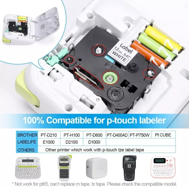 3-10x TZe-231 für Schriftband Brother P-touch H100LB Beschriftungsgerät Geeignet 2