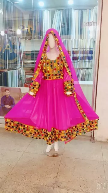 Afghan Kuchi tribal Pink With Embroidery Beautiful Afghani Traditional Vintage