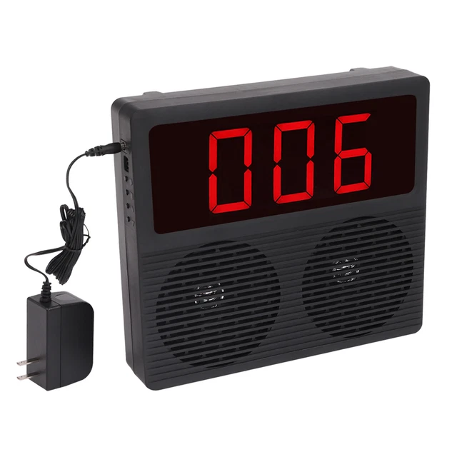 110V Wireless Calling System Take A Number Display System Restaurant Pager Queue