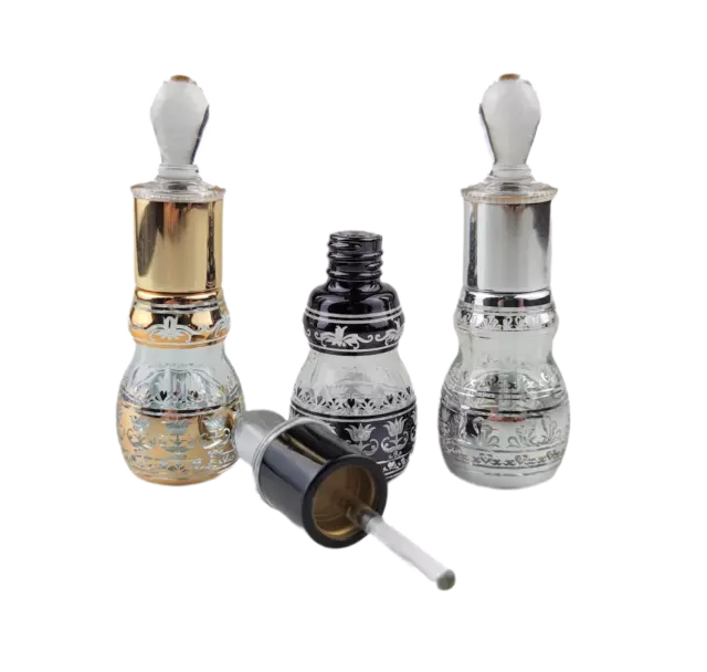 12X 10ml leere Glas Flasche Flakon für misk / Attar/ Parfüm mit Stick Parfumöl