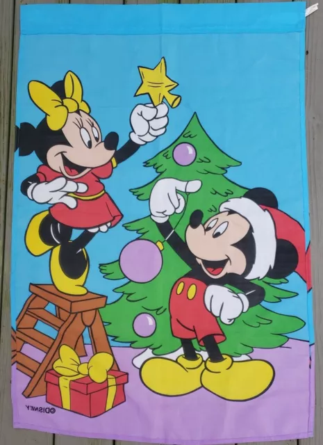 Disney Minnie and Mickey Mouse Christmas Tree Garden Flag 30" x 41"