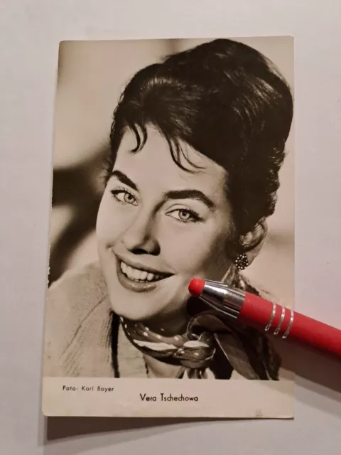 Vera Tschechowa, alte Autogramm/Starpostkarte, Freihoff, 60er Jahre.