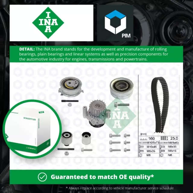 TIMING BELT & Water Pump Kit 530055032 INA Set 036109244K 038109244P