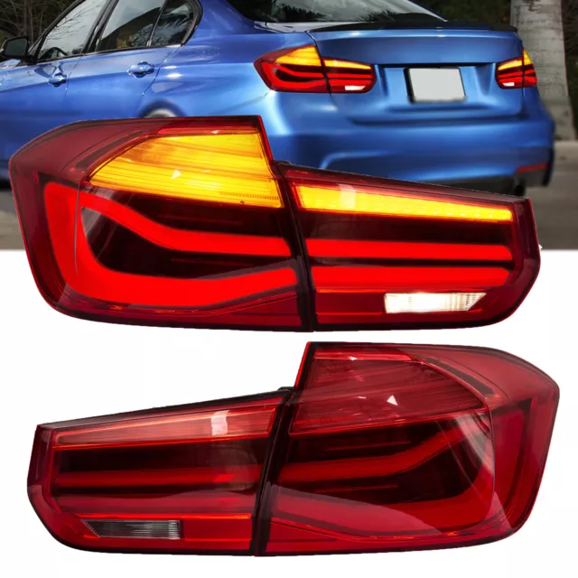 LED Feux arrière rouges à fibre optique séquentiels pour BMW F30 F80 2013-2018