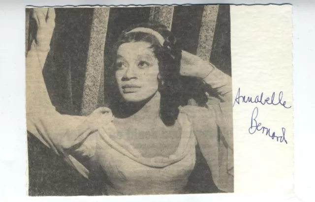 Original African American Opera Autograph Soprano Annabelle Bernard New Orleans