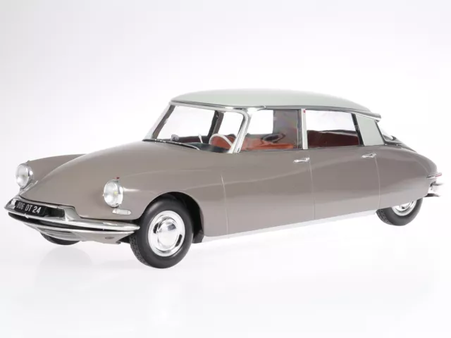 Citroen DS 19 1959 Marron Glace + blanc véhicule miniature 181481 Norev 1:18