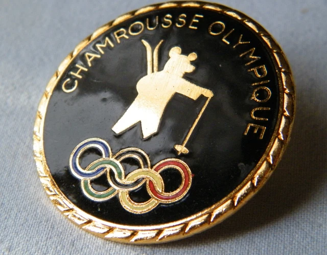 Insigne X° Jeux Olympiques D'Hiver De Grenoble 1968 Olympic Games 68 Salon International Des Sports D Hiver 24 28 2470334525