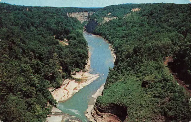 Letchworth State Park Castile Genesee River Gorge Chrome  New York VTG P95