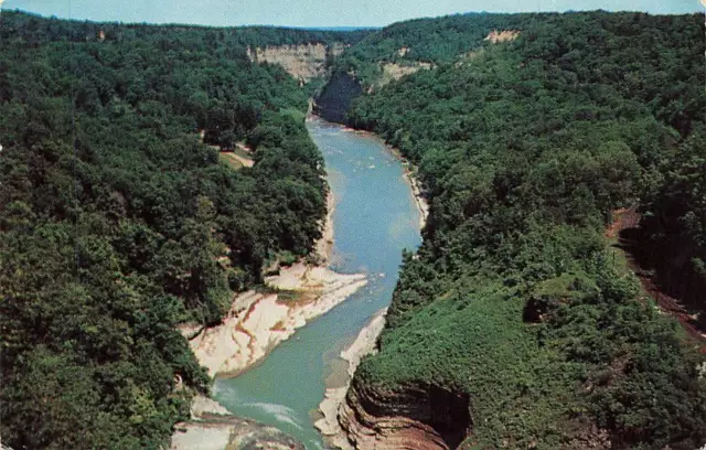 Letchworth State Park Castile Genesee River Gorge Chrome  New York VTG P95