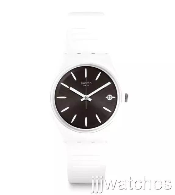  Swatch Sky Zebra Quartz White Dial Watch GG711