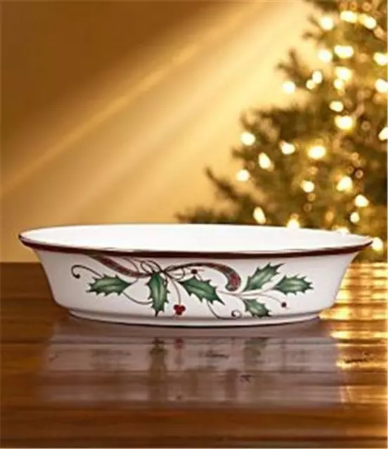 Lenox Holiday Nouveau Platinum White Vegetable Bowl New In Box 1stQ