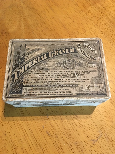IMPERIAL GRANUM QUACK MEDICINE BOX w/ 1877 TAX STAMP JOHN CARLE & SONS NEW YORK