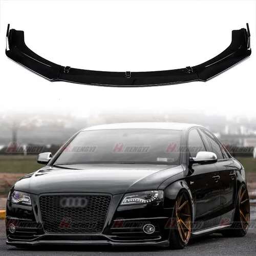 Frontspoiler Lippe Frontschürze Spoiler Schwarz Für Audi A4 S4 Rs4 2008-2012 B8